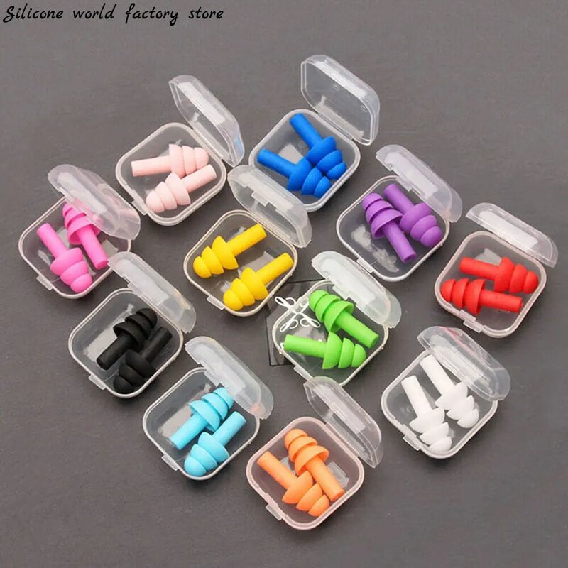 Silicone world Silicone Ear Plugs Sound Insulation Ear Protection Anti Noise Sleeping Snoring Noise Reduction swimming Earplugs