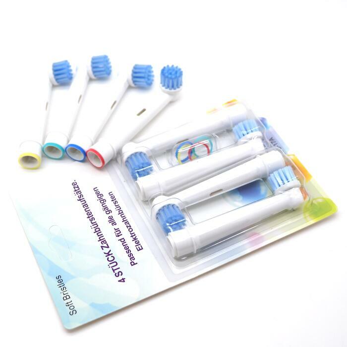 Escova elétrica cabeças substituição para oral b, sensível, para a higiene oral, 4pcs, ebs-17a