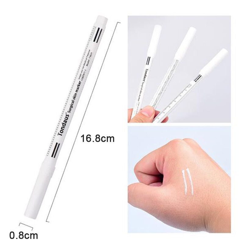 قلم تحديد وشم الحواجب الجراحي ، أداة تحديد المواقع مع مسطرة قياس