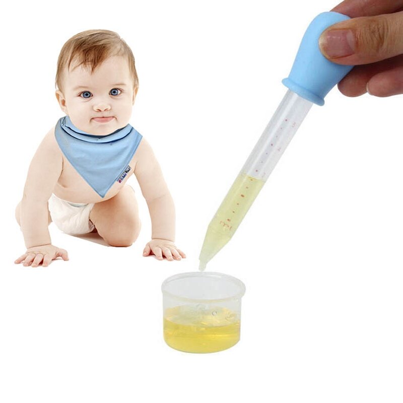5ML bambino bambino contagocce medicina alimentatore bambino medicina dispositivo pipetta in Silicone liquido cibo contagocce utensili per neonati in plastica