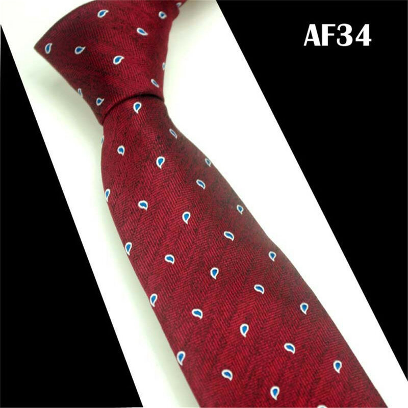 2021 New Brand Designer White Dot Print Red Silk Neck Ties For Men Tie Wedding Neckties 7cm Slim Business Necktie CR030