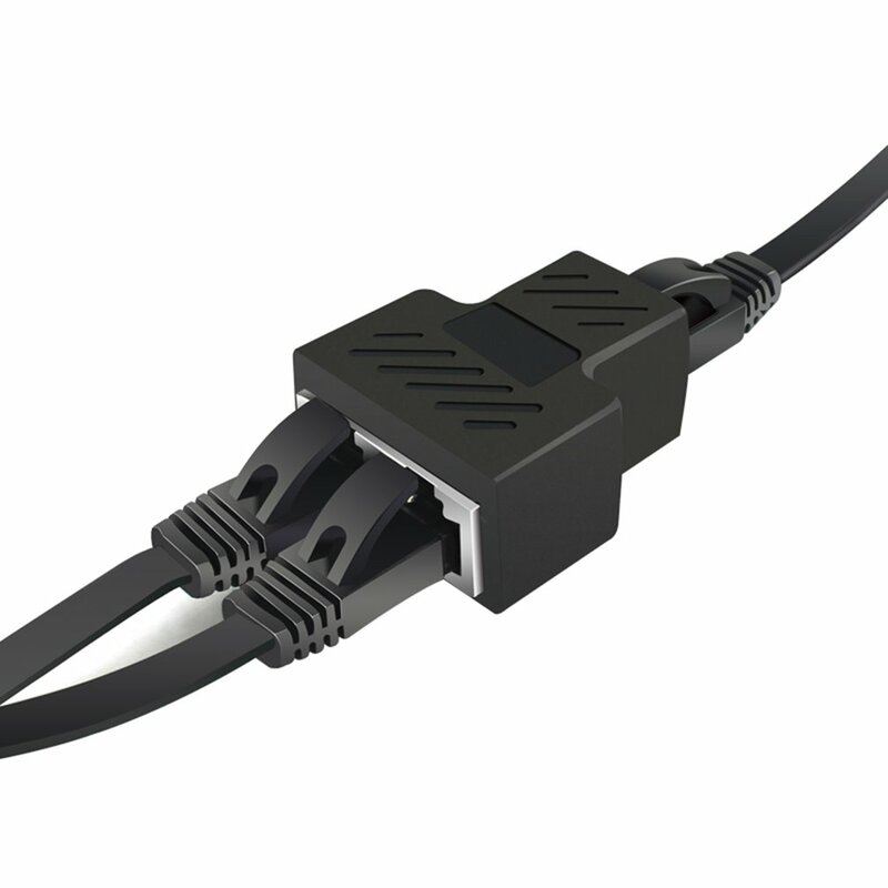 Netzwerk rj45 Kabel anschluss Netzwerk kabel Splitter Extender Stecker Adapter Stecker (8-adrig) in zwei Splitter aufgeteilt
