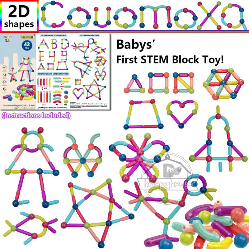 Магнитный конструктор, набор блоков, игрушки для детей, магнитная палочка, стержень, строительные блоки Монтессори, развивающие игрушки для детей, мальчиков и девочек