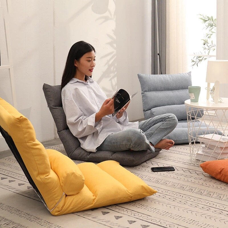พับ Lounger บ้านระเบียงห้องนั่งเล่นเก้าอี้พับ Leisure ระเบียงโซฟา Tatami Sun Loungers โมเดิร์นพนักพิง Deckchair