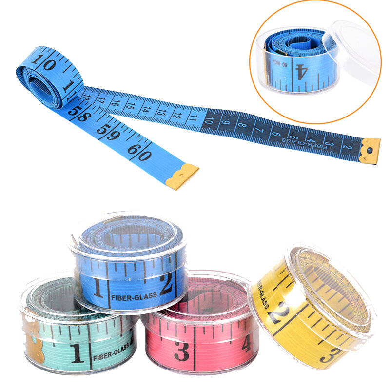 1pc/2Pc Flat 150cm/60" Body Measuring Ruler Sewing Tailor Tape Measure Soft Flat Sewing Ruler Meter Sewing Measuring Tape Random