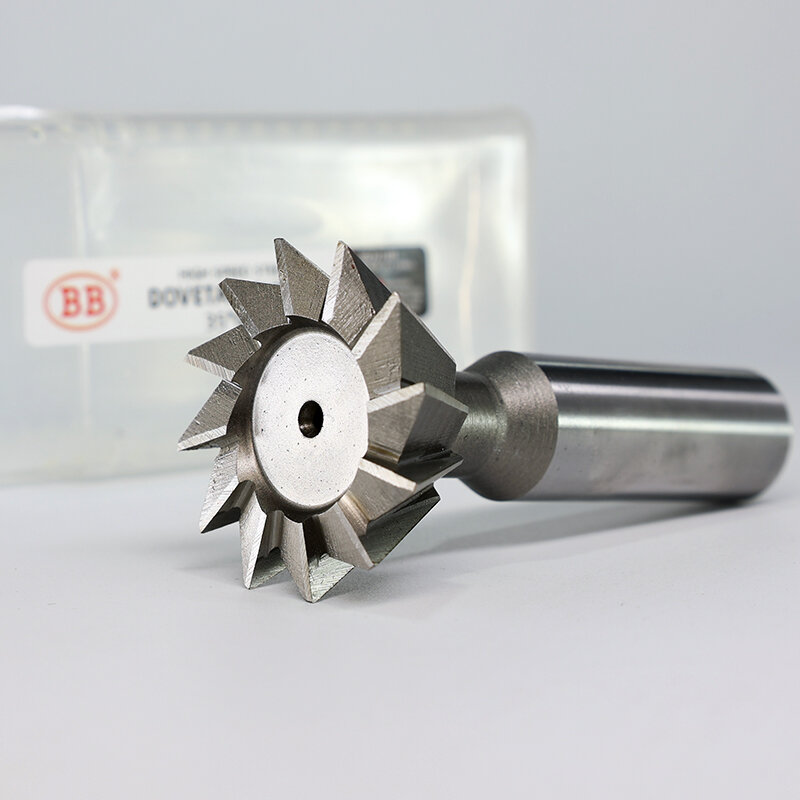 BB HSS Dovetail Cutter, aço de alta velocidade, End Mill, 45, 55, 60 graus, 8mm, 16mm, 25mm