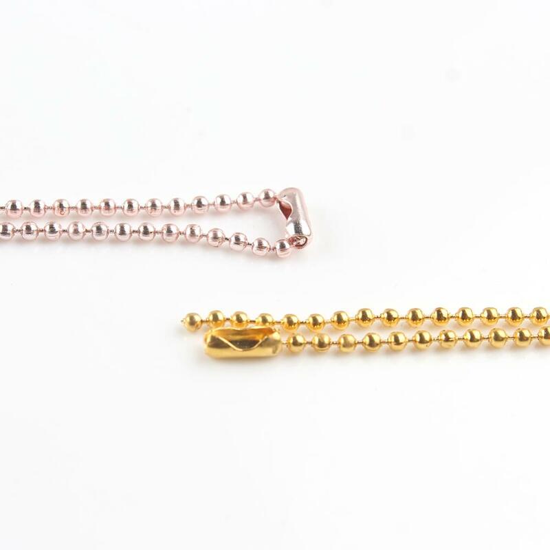 10 sztuk kolorowa piłka łańcuszki z koralików dla naszyjnik DIY komponenty do wyrobu biżuterii 1.5mm koraliki łańcuch naszyjnik z złącze 68cm