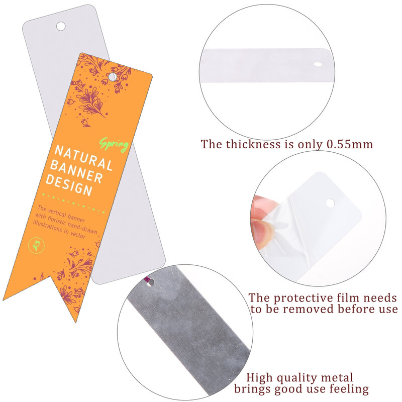32 pçs/set DIY Marcador Em Branco de Transferência de Calor Sublimação Bookmarks Bookmarks & Borlas De Metal Em Branco