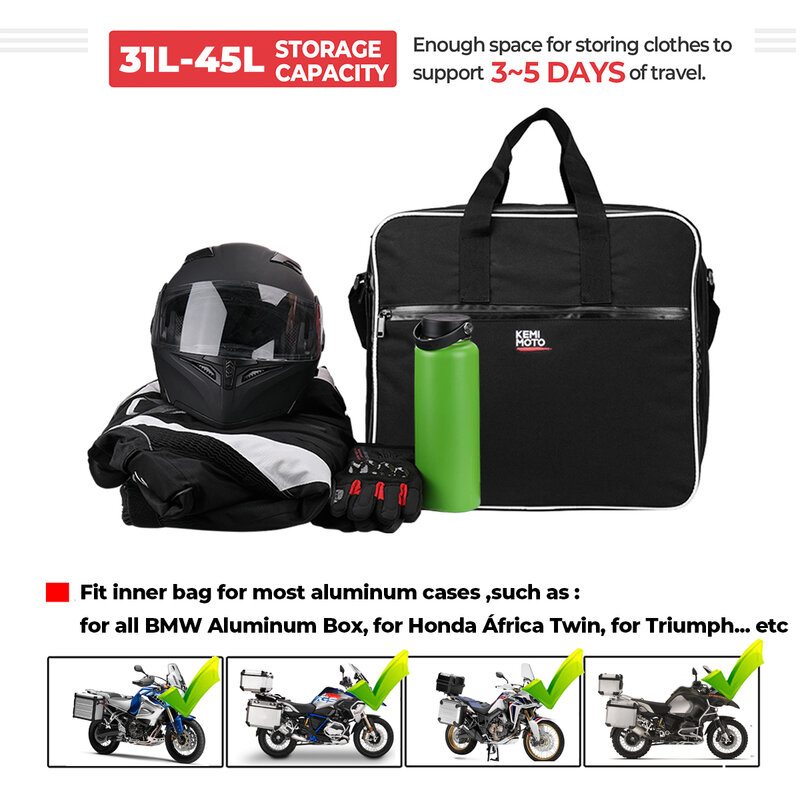 Sacos internos de motocicleta, Sacos de bagagem PVC para BMW R1200GS, R1250GS, LC, F800GS, Adventure ADV