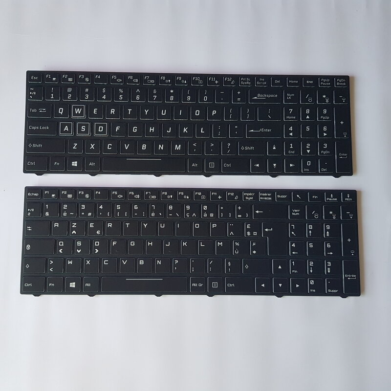 US English FR Keyboard Backlit Perancis untuk CLEVO N850 P950 P955 N950 N957 N855 untuk CVM15F26F0J430E CVM15F23USJ430B