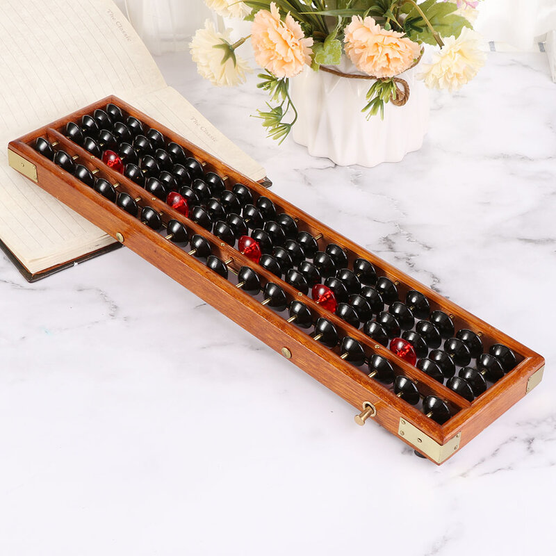 17 Digits Wooden Soroban Standard Abacus Chinese Calculator Counting Math Learning Tool Beginners