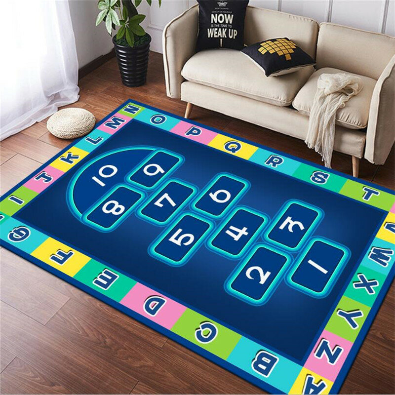 Alfombrillas antideslizantes para juego de números, alfombra antideslizante para sala de estar, comedor, dormitorio, suave, 02