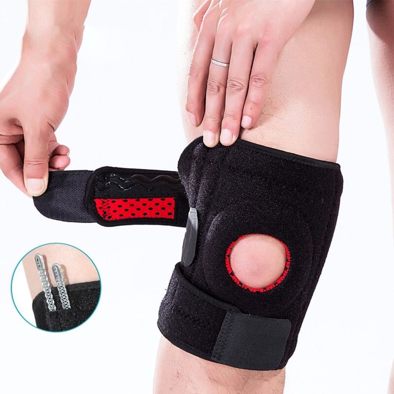 Protector de rodilla antideslizante transpirable almohadillas de rodilla para saltos para los turistas cálido Protector de pierna anticolisión para deportes