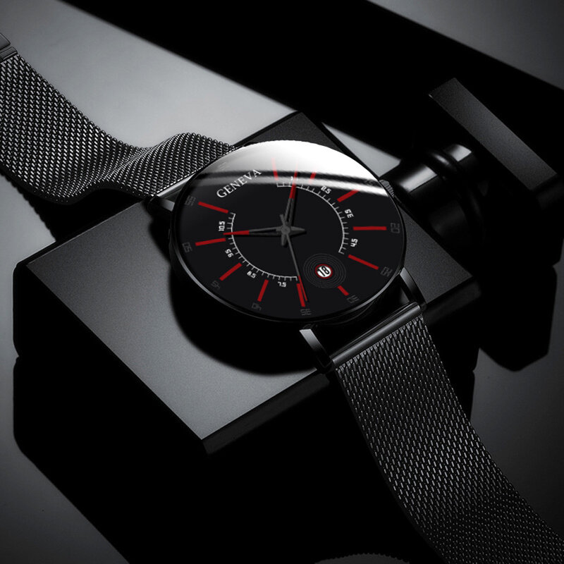 Geneva-reloj de cuarzo para hombre y mujer, cronógrafo sencillo de negocios, a la moda, novedad de 2021