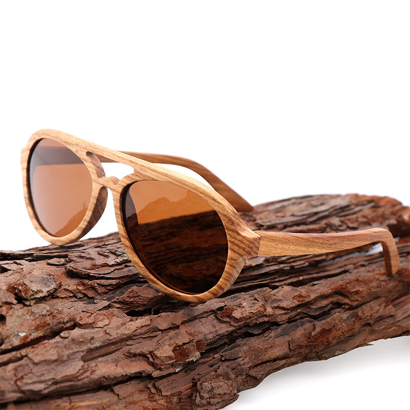 2022 الرجال الاستقطاب القيادة النظارات الشمسية زيبرا نظارة شمسية خشبية الرجال UV400 Vintage الفاخرة مصمم رجل خشبي نظارات