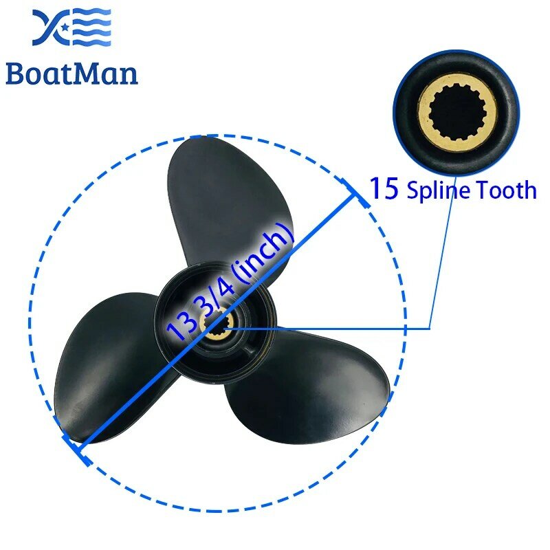 Boat Propeller 13 3/4x19 For Suzuki Outboard Motor 70-140 HP Aluminum 15 Tooth Spline Engine Part Factory Outlet 58100-87L30-019