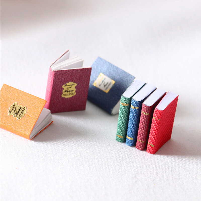 Mini livres miniatures pour maison de poupée, accessoires de meubles, modèle 1/12