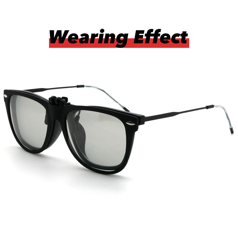 VIVIBEE-gafas de sol polarizadas fotocromáticas para hombre y mujer, lentes con Clip abatible hacia arriba, para conducir, producto de tendencia 2024