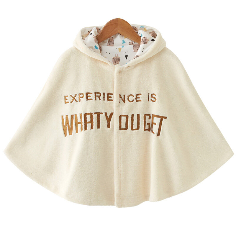 Baby Girl Cloak Coat Cotton Fall Winter Child Clothes Korean Fashion Lace Hooded Poncho Cape Toddler Kid Outerwear Jacket 6M-3T