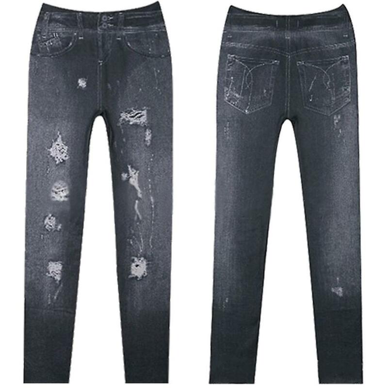 Женские джинсы-карандаш, летние эластичные леггинсы, рваные, обтягивающие, с дырками