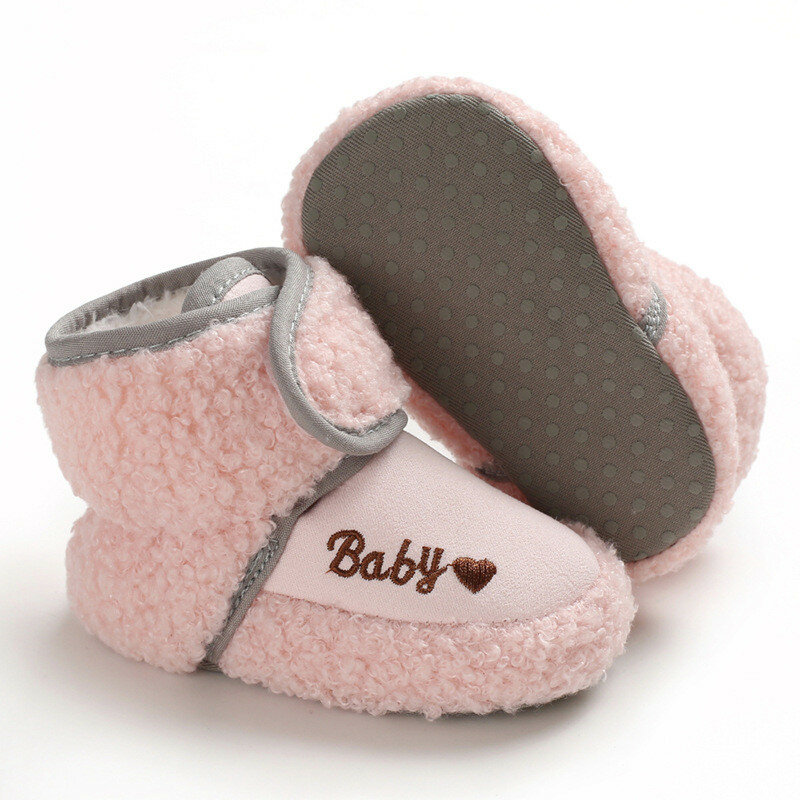 Chaussures chaudes d'hiver en coton pour bébés, premiers pas pour bébés garçons et filles, chaussures d'intérieur à semelle souple, 2020