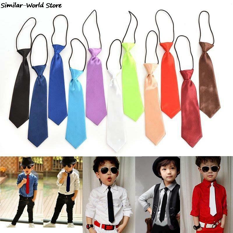 Hot Sale Classic Kid Suit Boy Baby Fashion Classic 11 Solid Color Adjustable Bowtie Red Black White Chlidren Bow Tie Necktie