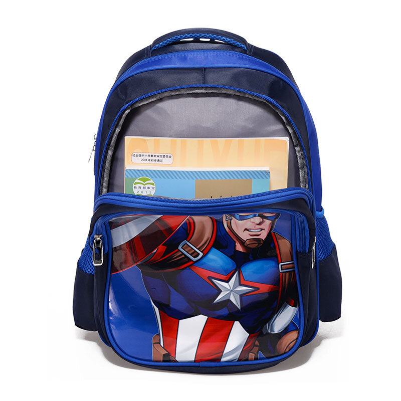 3D Hombre de Hierro de dibujos animados Capitán América chico chica niños niño guardería bolsa de la escuela mochilas para adolescentes estudiantes mochilas