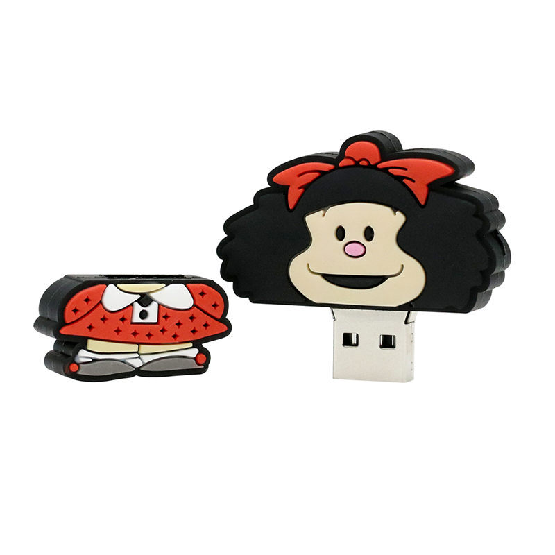 Dễ Thương Ô Rô Đèn LED Cổng USB Mafalda USB 2.0 Bút 128GB Usb Pendrive 64GB 32 bộ 5 Thẻ Nhớ Dính Đĩa