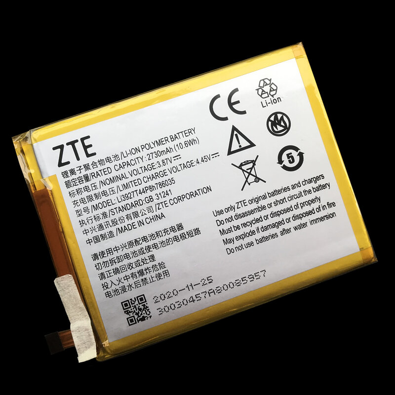 Оригинальный новый аккумулятор 2730 мАч Li3927T44P8h786035 для батарей ZTE Blade V8 V0800 BV0800 V7 V7Plus V770 Xiaoxian 4 BV0701 Z10