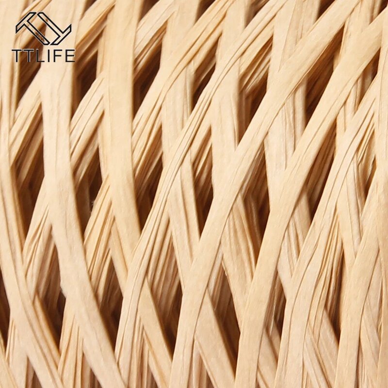 Raffia Paper Ribbon 200 Meters Craft Natural Wrapping Paper Twine Rope Gift Packing Ribbon for Easter Party Wedding Decoration