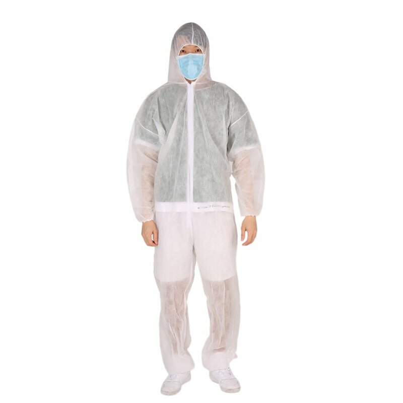 Одноразовый костюм для защиты от пыли, сиамский нетканый пыленепроницаемый Костюм от брызг, одежда для безопасной защиты