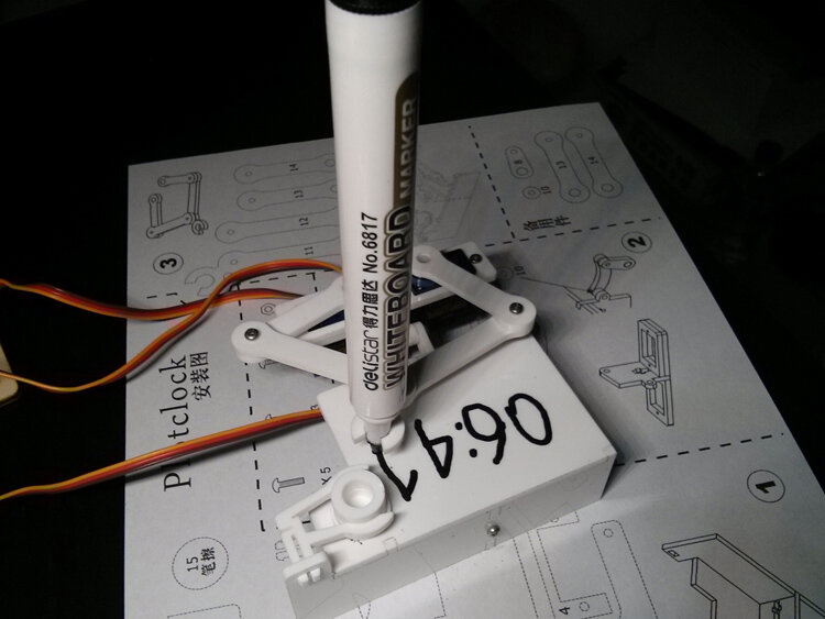 เปิด Plotclock ฐานขนาดเล็กนาฬิกาสำหรับ Arduino Manipulator การเขียน Diy Robot Maker Pragramming ของเล่น STEM อะไหล่