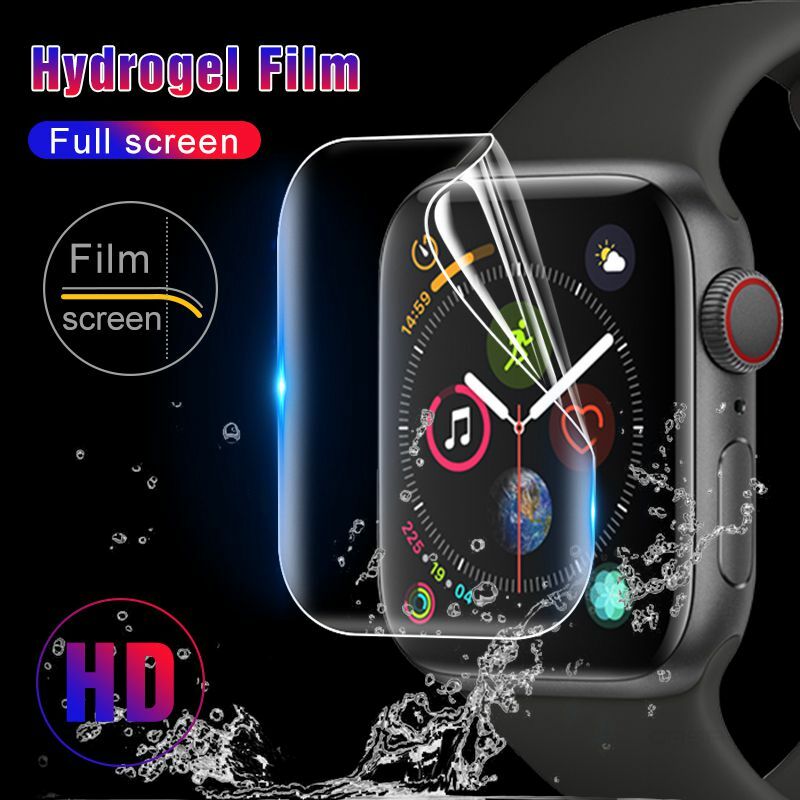 Película protectora de pantalla para Apple Watch 5 44mm 40mm serie 4 3 2 1 HD Protector de TPU transparente película suave para Apple Watch 42mm 38mm