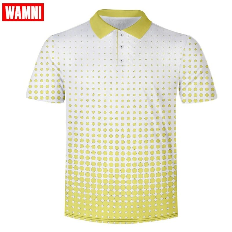 WAMNI 2019 модная 3D теннисная рубашка Harajuku градиентная Молодежная Спортивная Свободная рубашка в горошек быстросохнущая рубашка