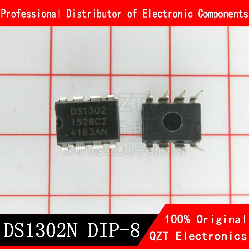 10PCS DS1302N DIP8 DS1302 DIP DIP-8 Trickle Charge การจับเวลาชิปใหม่และต้นฉบับ