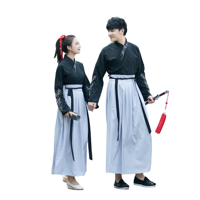 Costume Hanfu National chinois pour Couple, Robe traditionnelle pour adultes de la dynastie Han
