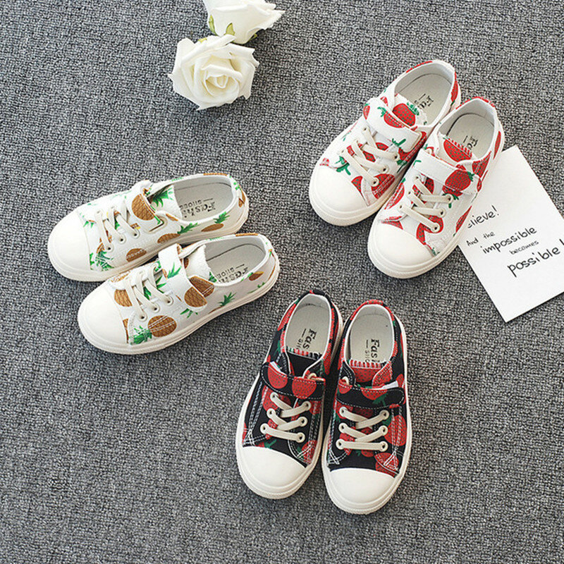Gorąca sprzedaż obuwie dziecięce nowe 2020 wiosna jesień dzikie dzieci brezentowych butów moda koreański niskie góry drukowanie dziewczyny mały biały buty
