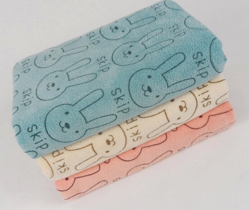 Мягкое детское банное полотенце из микрофибры с милым кроликом для новорожденных, впитывающая сушильная мочалка, одежда для кормления