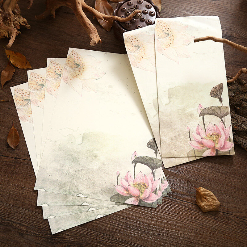 Набор подарочных открыток Sharkbang в китайском стиле, 2 конверта + 4 бумаги
