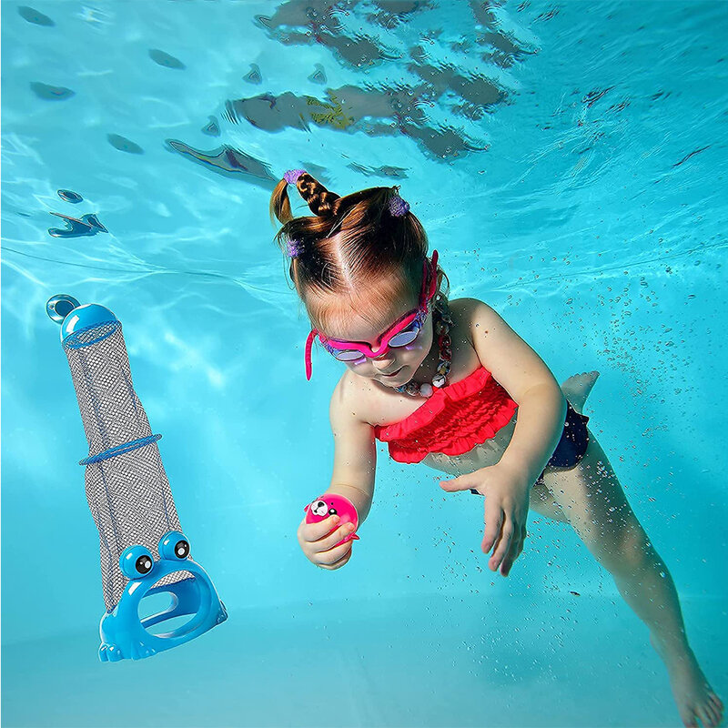 Zomer Duiken Training Speelgoed Feed De Kikker Spel De Bodem Feeder Onderwater Zwembad Dive Speelgoed Bad Speelgoed Voor Jongens en Meisjes