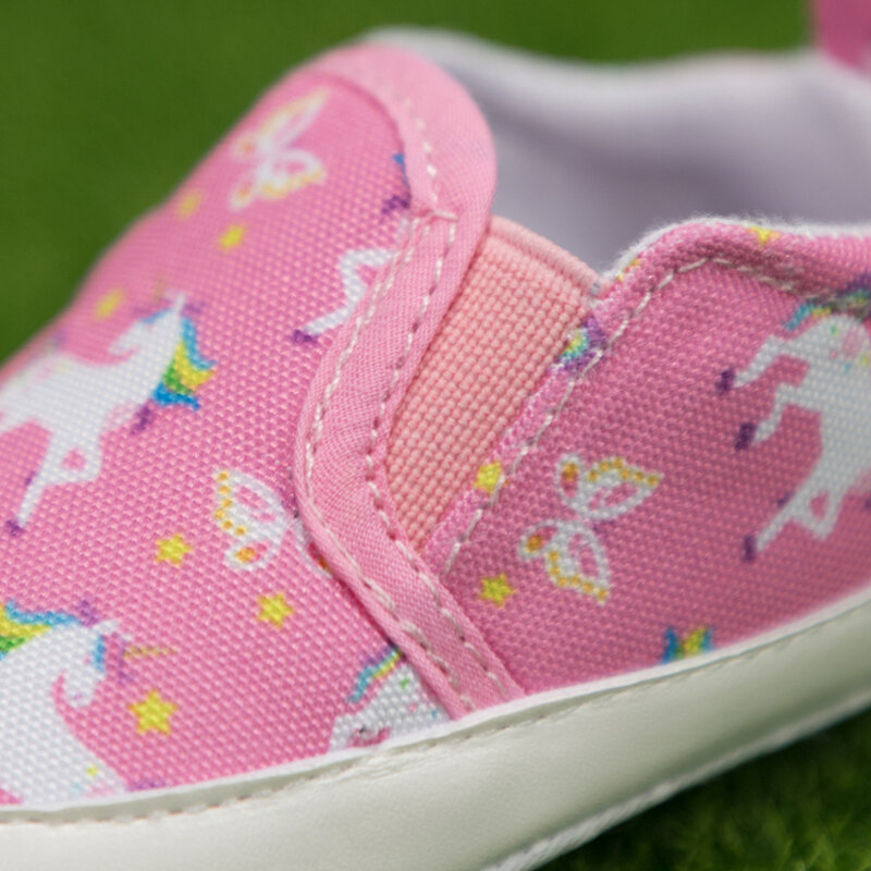 Туфли холщовые для новорожденных, милые повседневные, обувь для мальчиков и девочек, противоскользящая подошва, детская обувь для начинающих ходить