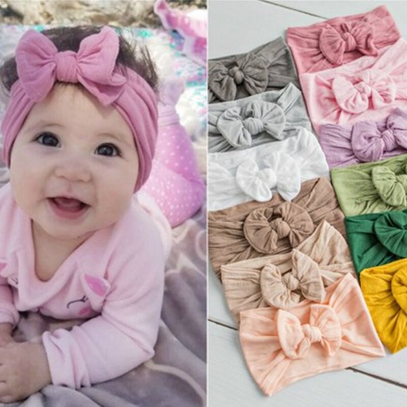 Bandana do bebê recém-nascido menina headbands infantil turbante acessórios para o cabelo da criança de algodão de náilon headwrap cabeça envoltório