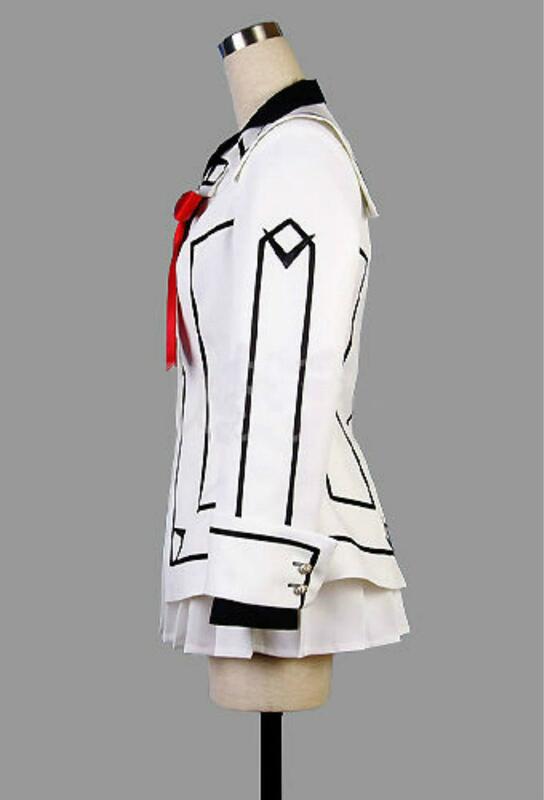 Traje Cosplay Vampire Knight para Mulheres, Vestido Cruz Branca, Uniforme Yuki