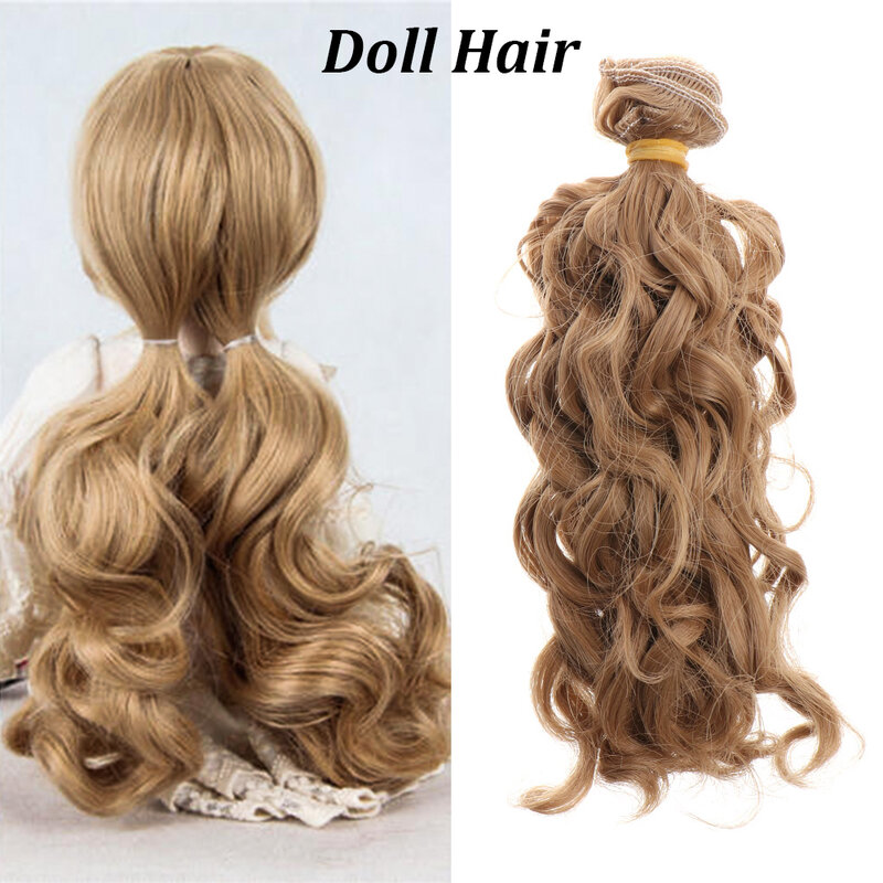 15*100cm 1/6 1/4 1/3  Fashion Mini Tresses High-Temperature Screw Periwig Curly Wigs DIY Doll Hair Toy Toupee Kids Gifts
