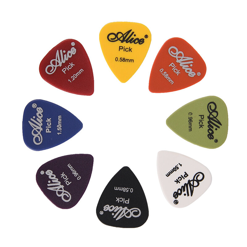 50pcs electric guitar picks mix 0.58/0.71/0.81/0.96/1.2/1.5mm thickness boxed guitar accessories