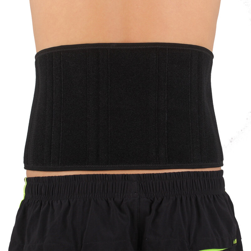 Adjustable 8 Spring Support Breathable Sports Waist Support H01 Black One Pack