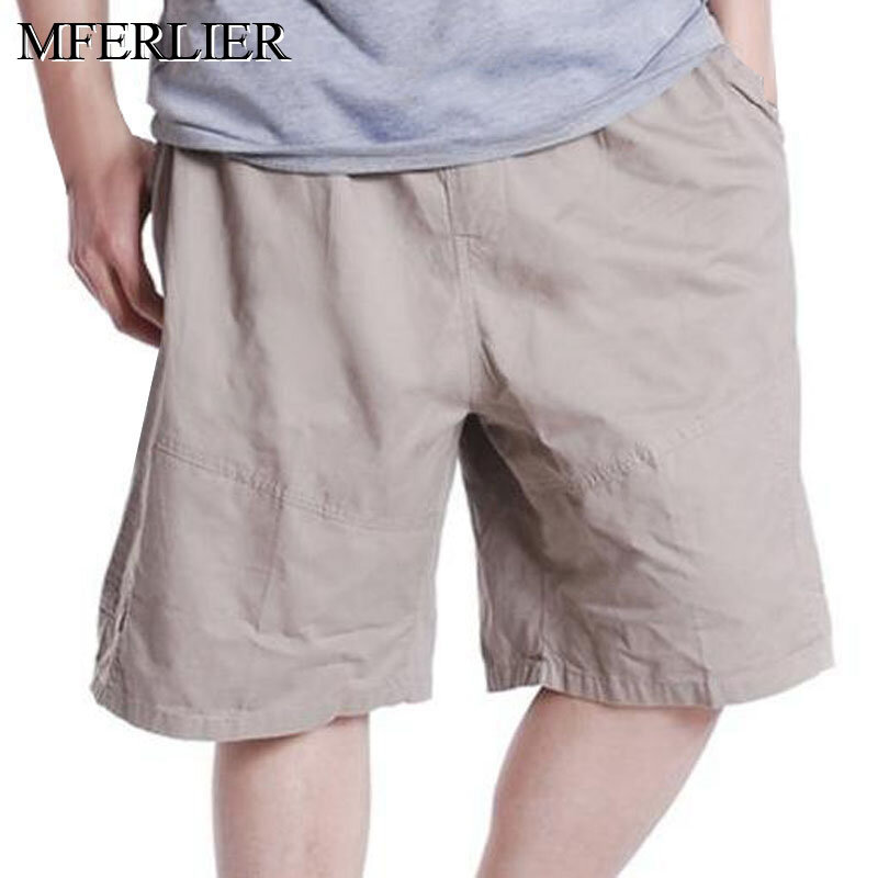 ฤดูร้อน Oversize กางเกงขาสั้น8XL เอว140ซม.7XL 6XL 5XL ผ้าฝ้ายพลัสขนาดกางเกงขาสั้น