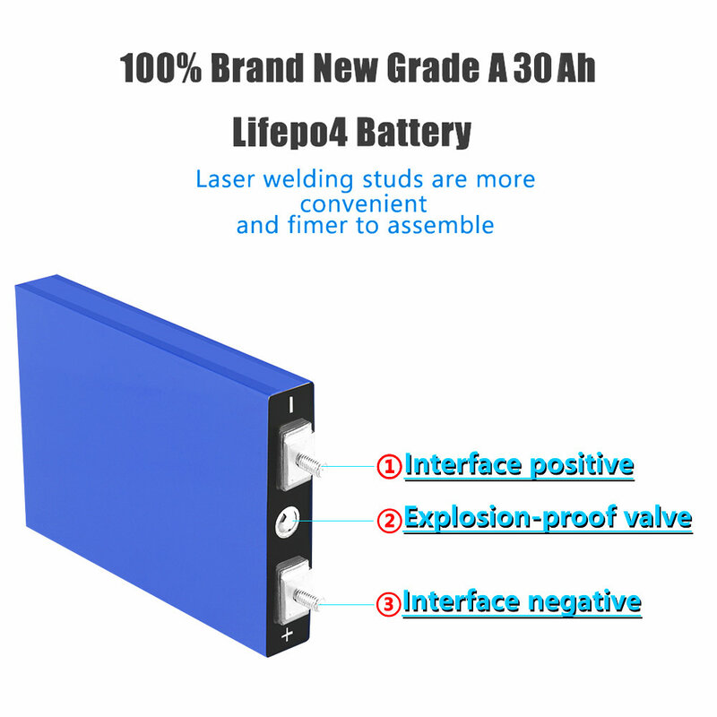 LiitoKala-célula de batería LiFePO4 de 4 piezas, 3,2 V, 30Ah, litio, fosfato de hierro, ciclos profundos para bricolaje, 12V, 24V, 36V, 48V, energía solar, UPS