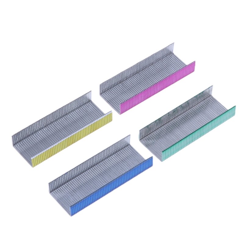 2021 Colorful Stapler Book Staples Stitching Needle 12 mm Book Staples 800 Pcs/box Office Supplies