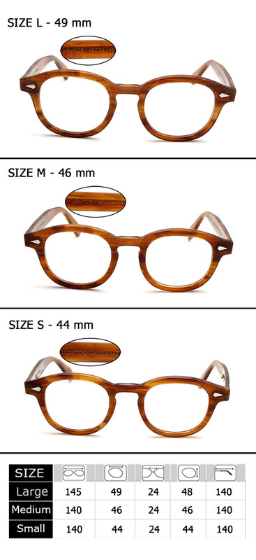 Jackjad-ジョニー · デップlemtoshスタイル眼鏡、最高品質のアセテートフレーム、ヴィンテージラウンド眼鏡、ブランドデザイン